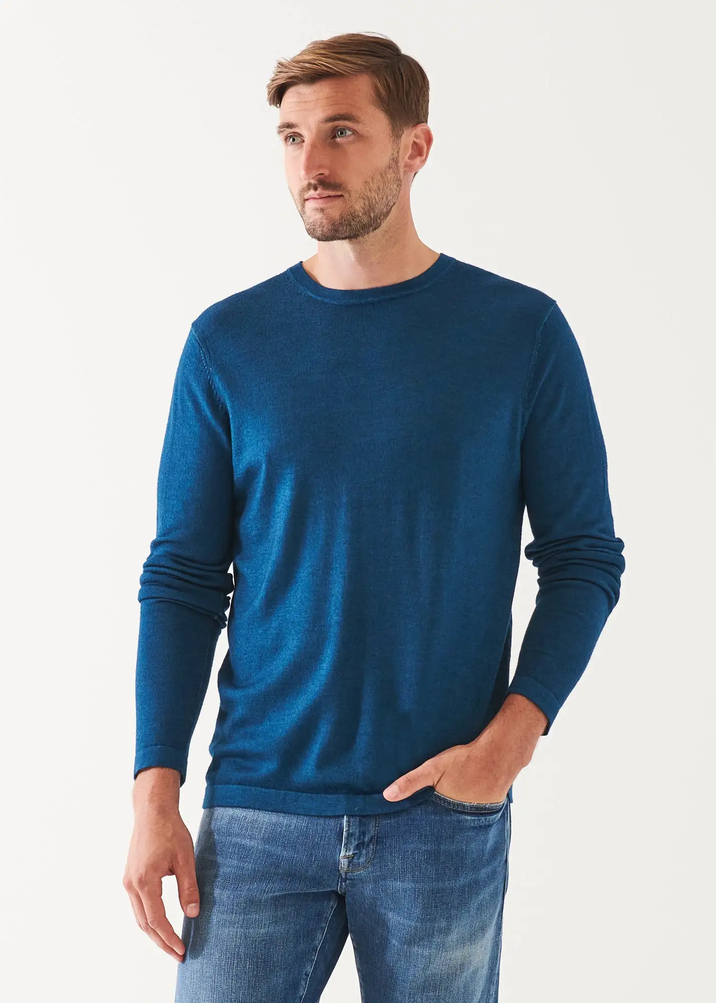 EXTRA-FINE MERINO VINTAGE WASH CREWNECK