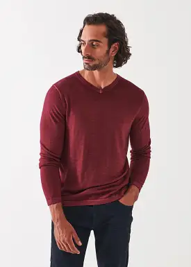 EXTRA-FINE MERINO VINTAGE WASH V-NECK