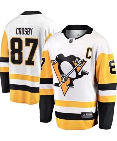 Fanatics Men's NHL Fanatics Sidney Crosby Pittsburgh Penguins Captain Away Premier Breakaway Player Jersey