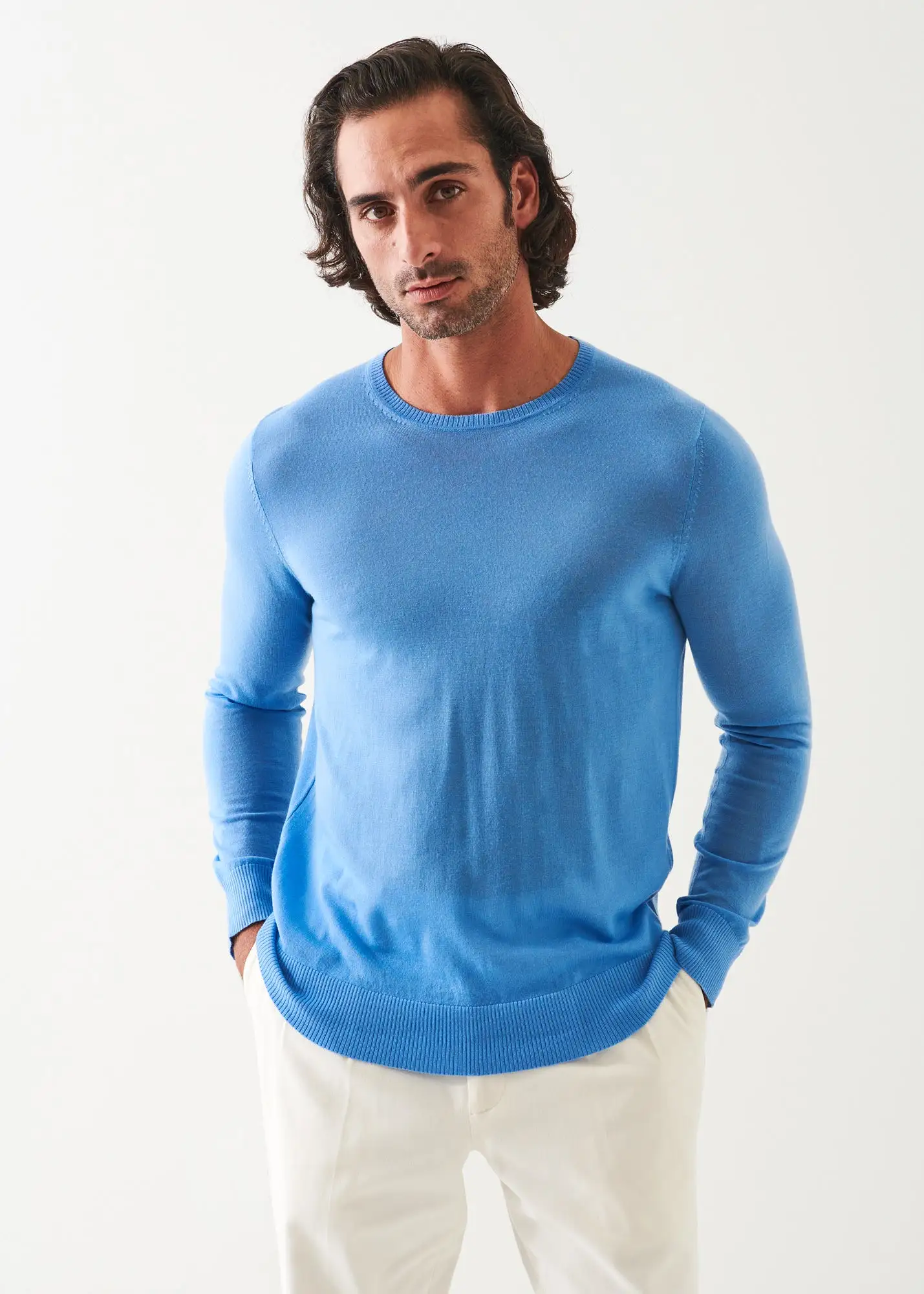 FINE GAUGE MERINO WOOL CREWNECK