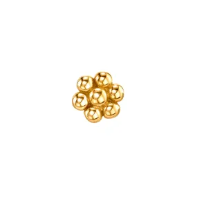 Flower Stud Earring - 14k Yellow Gold