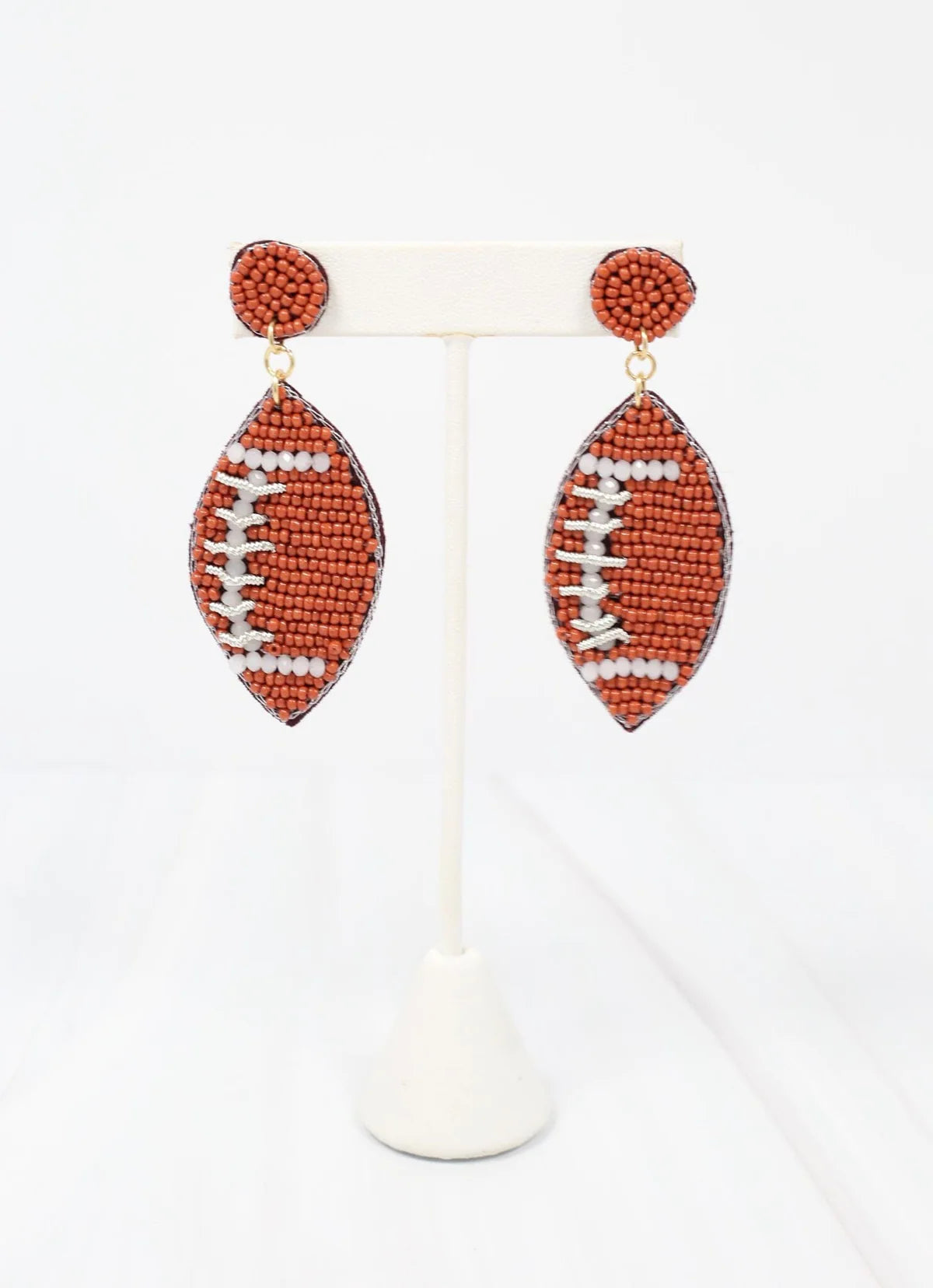 Friday Night Lights Football Earring- Brown