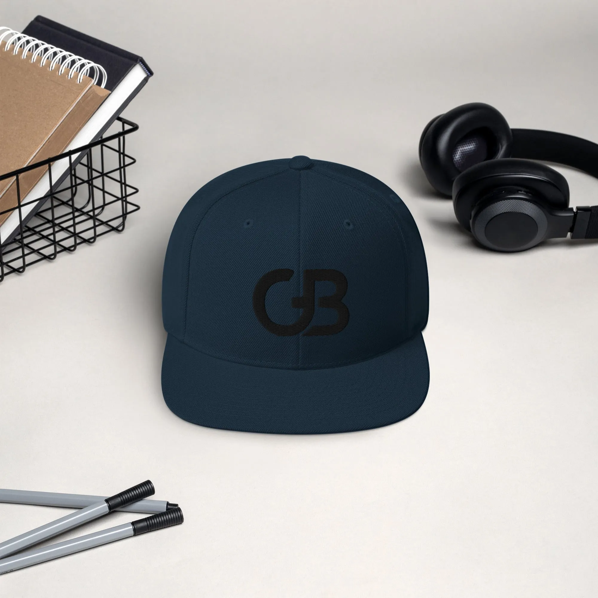 Gerald Black Snapback Flat Brim Baseball Hat for Men and Women