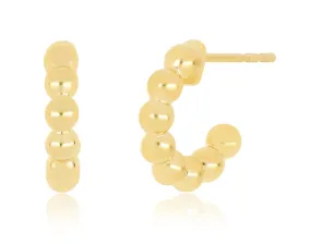 Gold Ball Hoop Earring