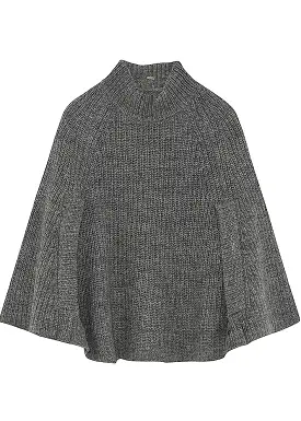 Gustav Tekla knit poncho 51407 Silver Grey