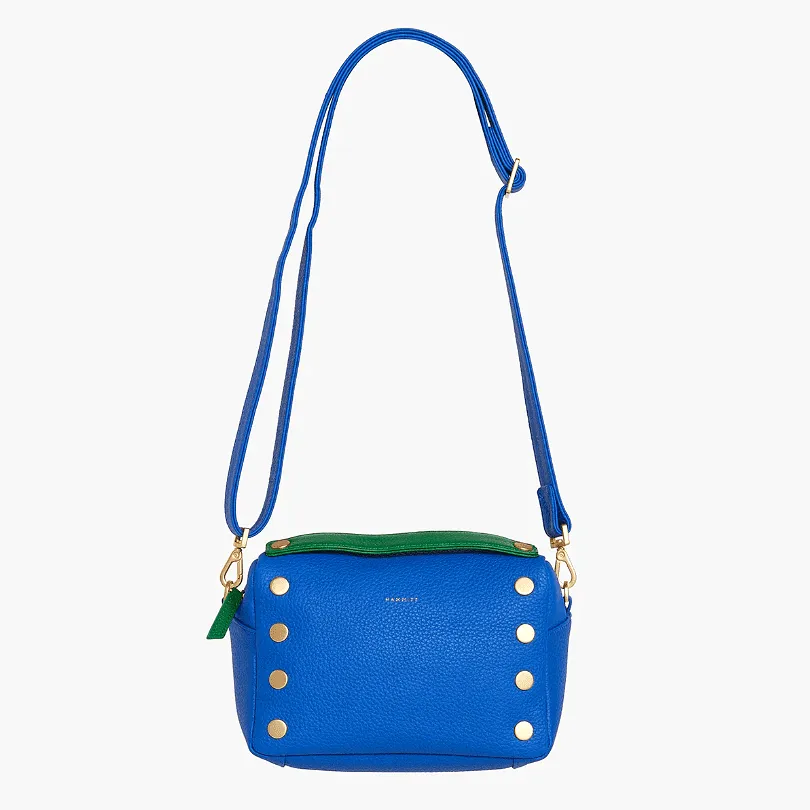 Hammitt Evan Crossbody Small Handbag in Avenue Blue Brushed Gold