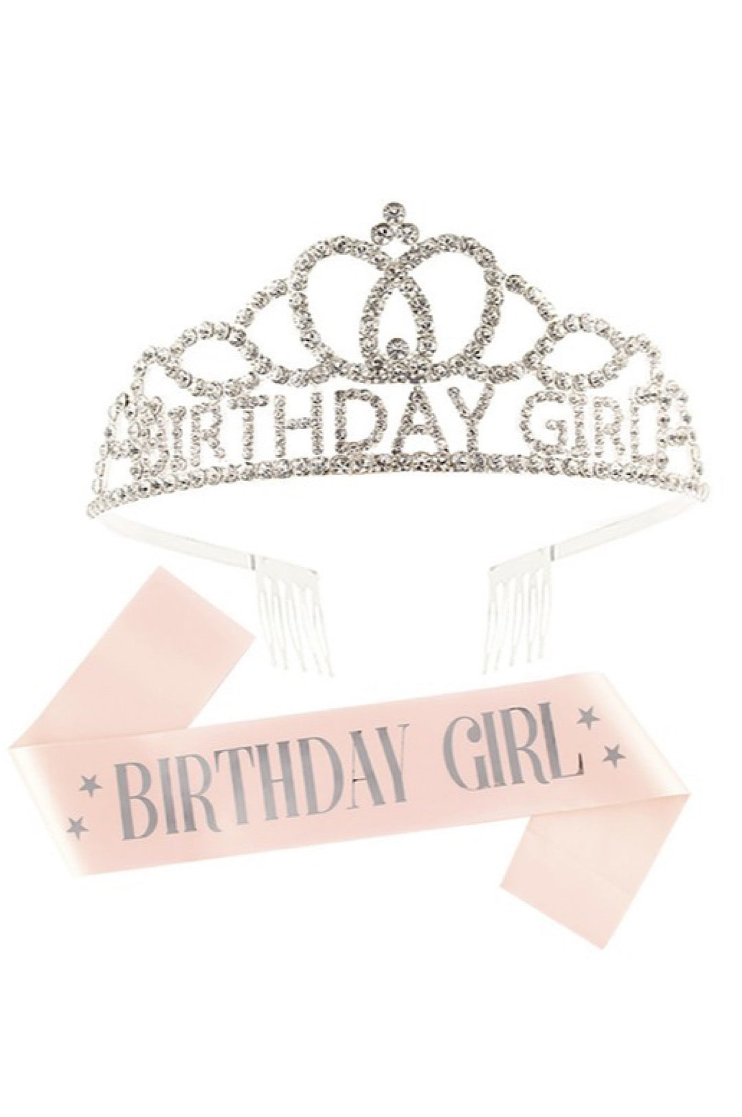 Happy Birthday Bling Headband Ribbon Set