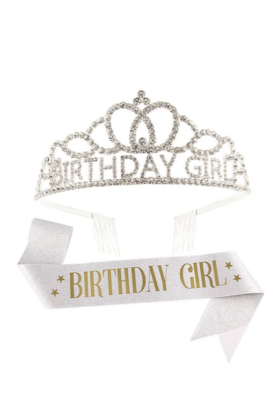 Happy Birthday Bling Headband Ribbon Set