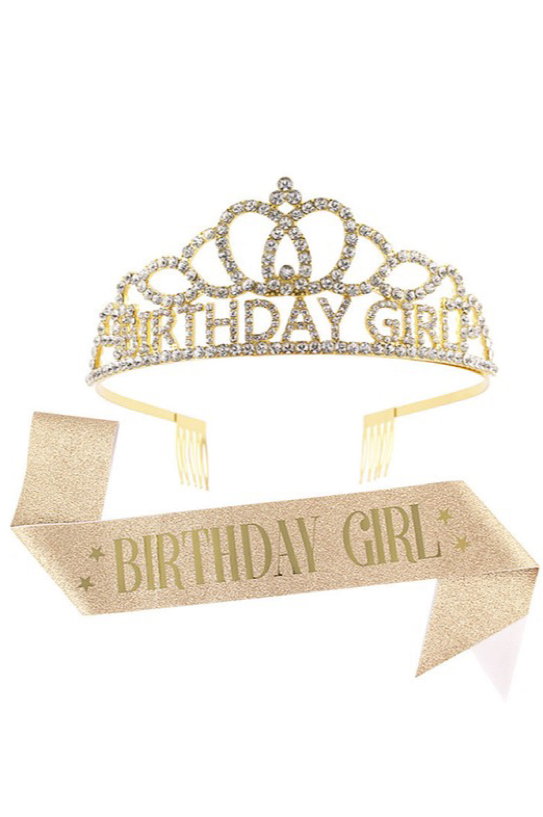 Happy Birthday Bling Headband Ribbon Set