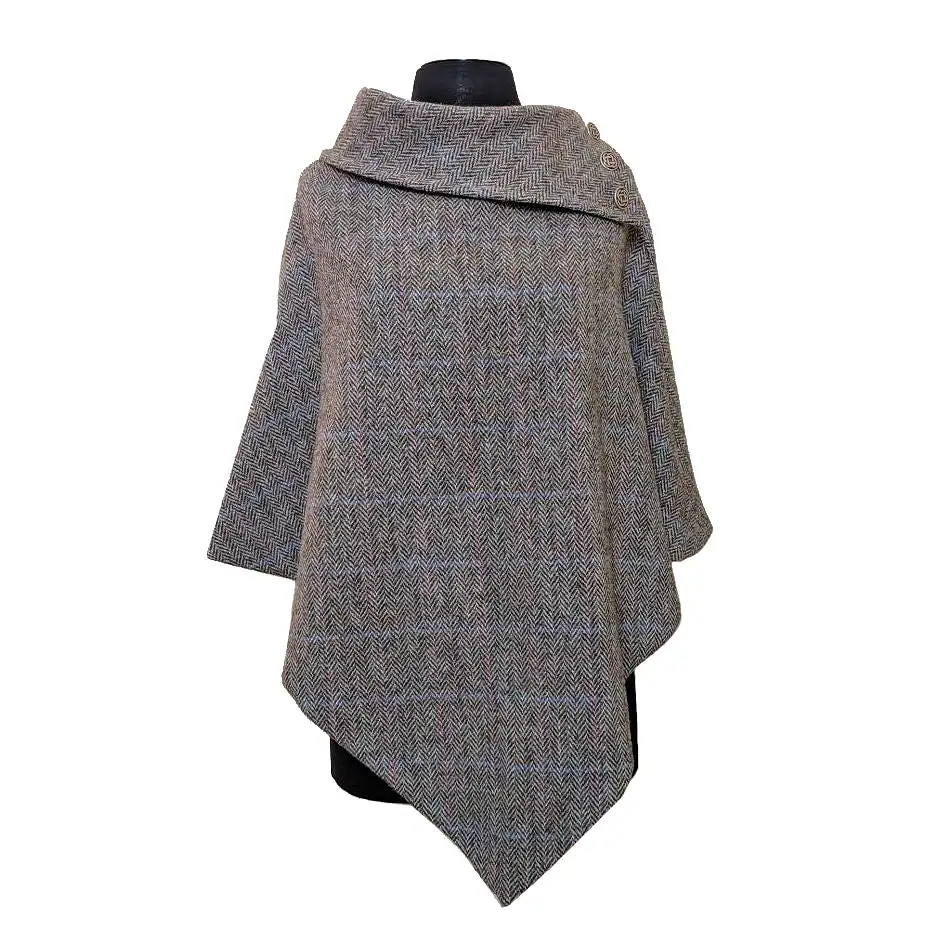 Harris Tweed Poncho from Peter James of England [ 8 Colors ]