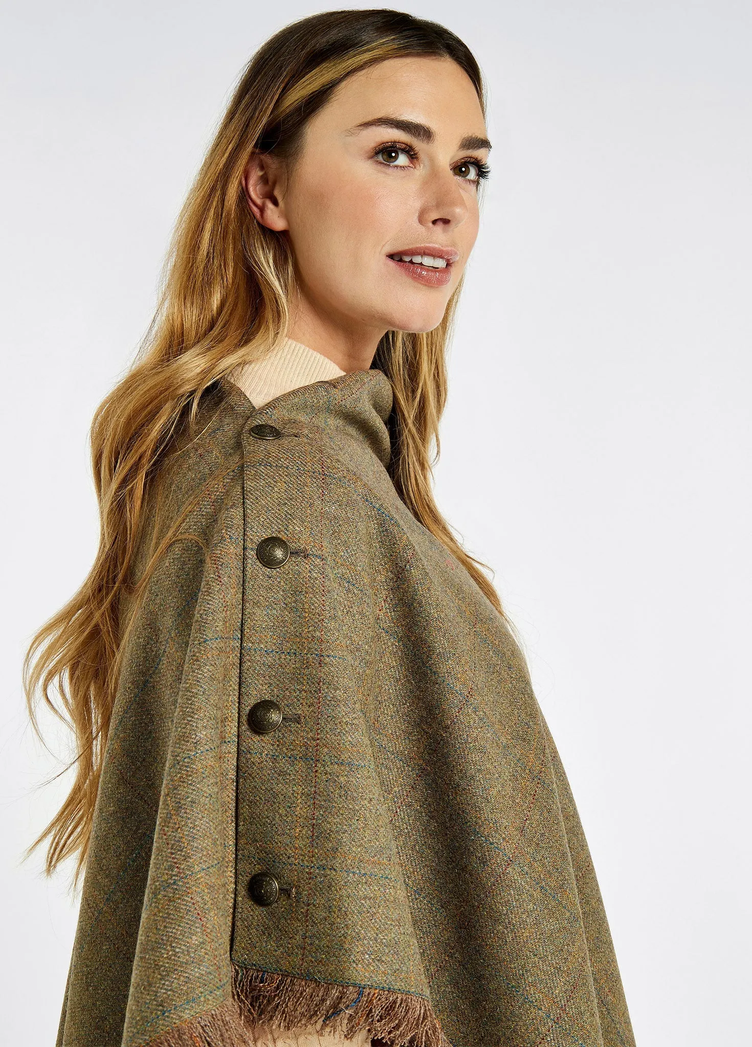 Hazelwood Tweed Poncho - Burren