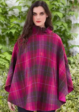 Irish Tweed Half Zip Poncho [7 Colors]