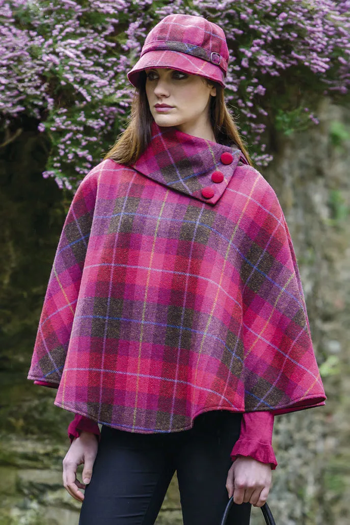 Irish Tweed Tartan Poncho [ 11 Colors ]