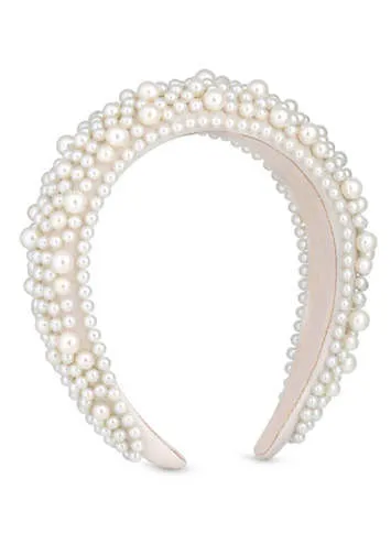 Jon Richard Cream Pearl Embellished Headband | Grattan