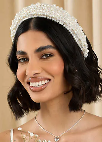 Jon Richard Cream Pearl Embellished Headband | Grattan