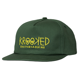 Krooked Eyes Adjustable Cap Green/Yellow