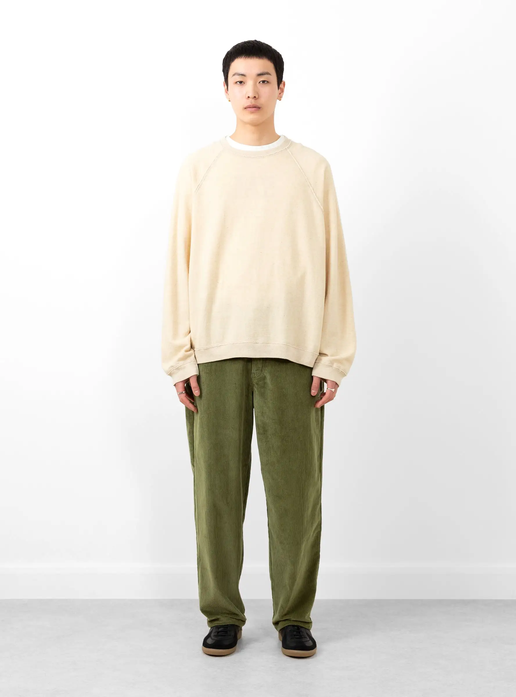 Linen Gauze Fleece Knit Ecru