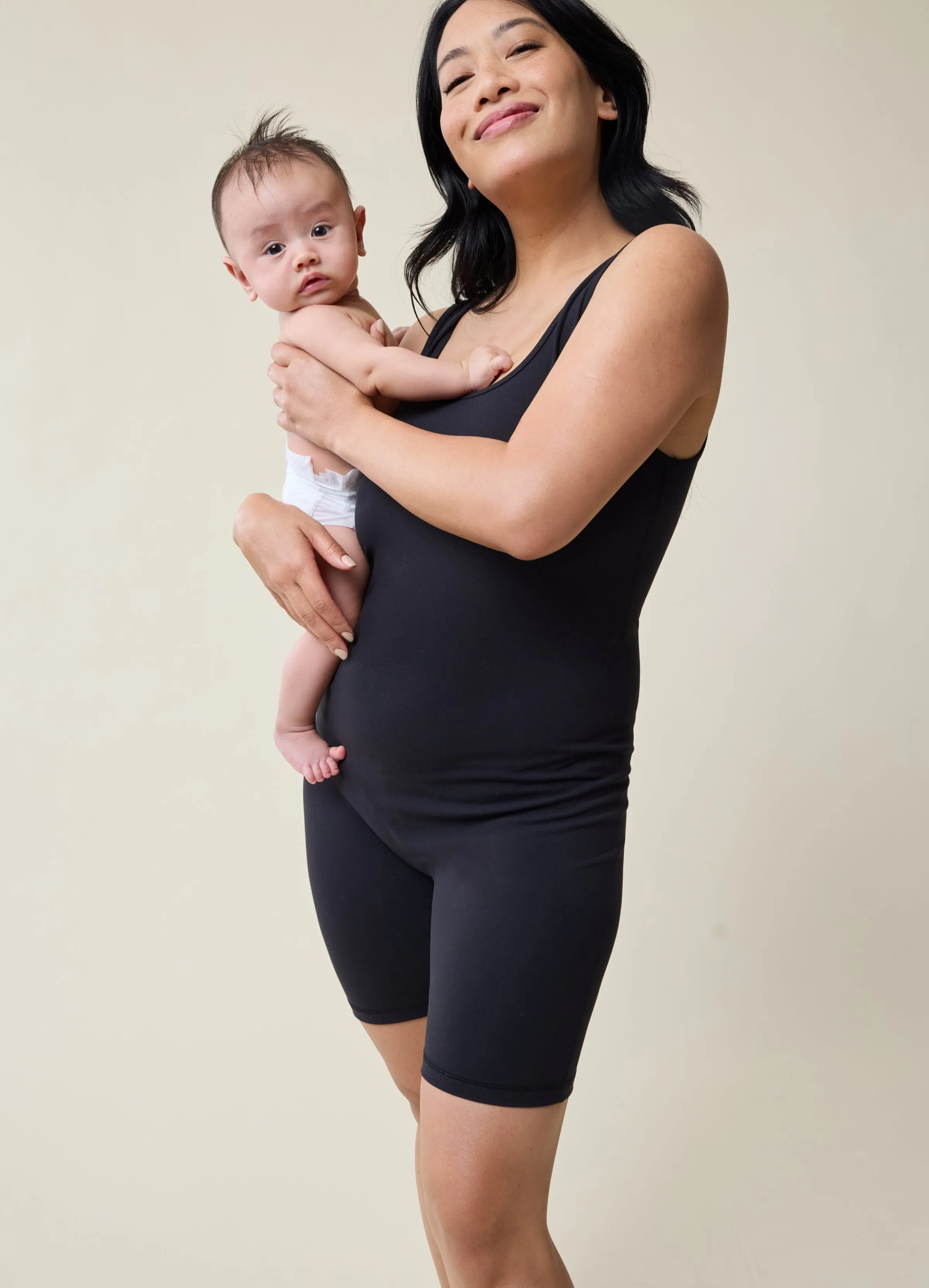 Maternity Short Active Unitard Romper 2-Pack Bundle Black Teal