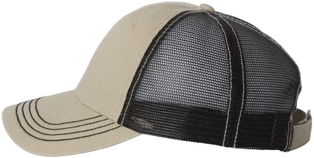 Mega Cap Washed Twill Trucker Cap