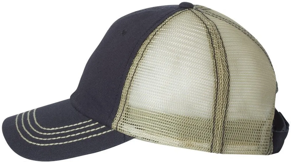 Mega Cap Washed Twill Trucker Cap