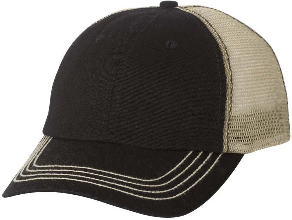 Mega Cap Washed Twill Trucker Cap