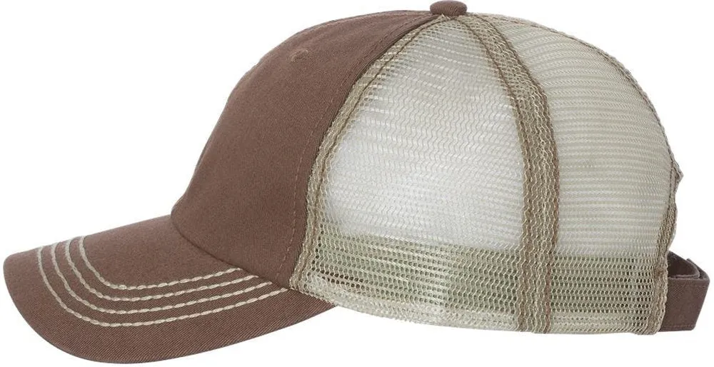 Mega Cap Washed Twill Trucker Cap