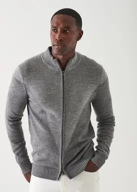 MERINO COLOUR BLOCK FULL-ZIP