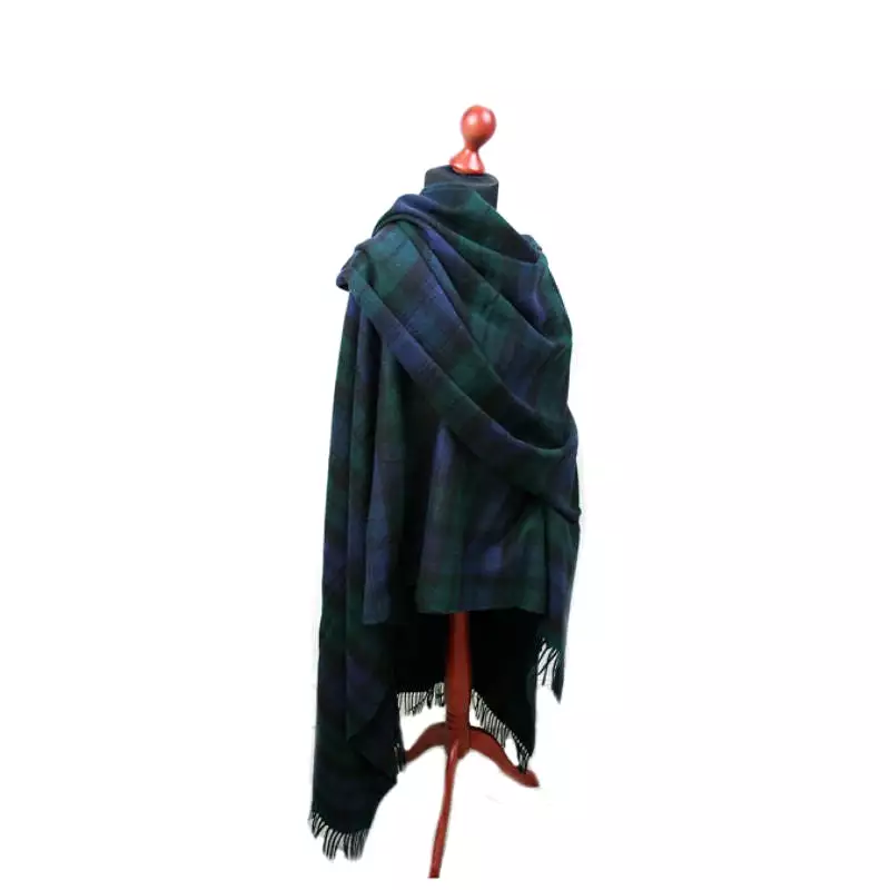 Merino Lambswool Tartan Ruana [9 Colors]