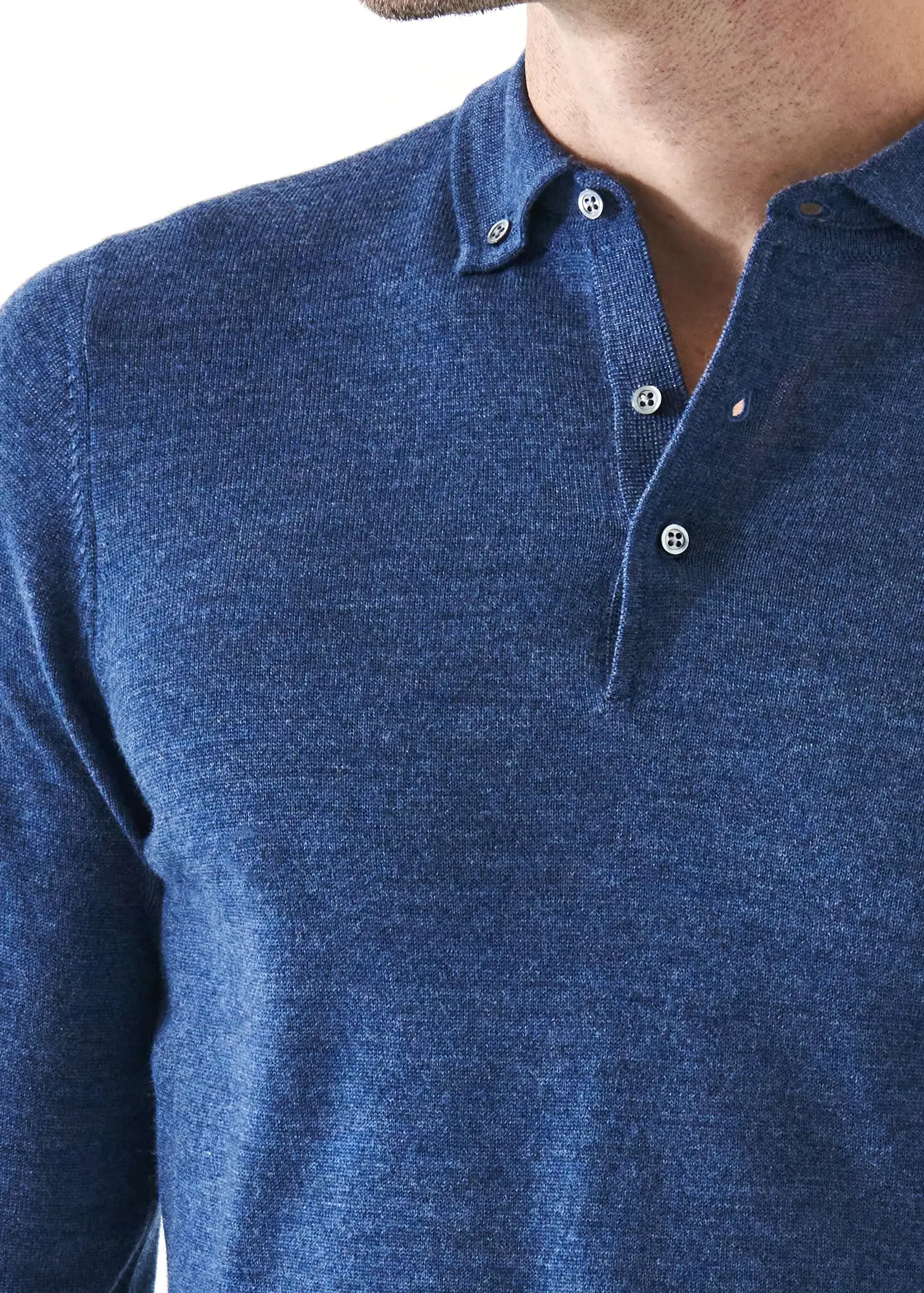 MERINO WOOL BUTTON DOWN POLO