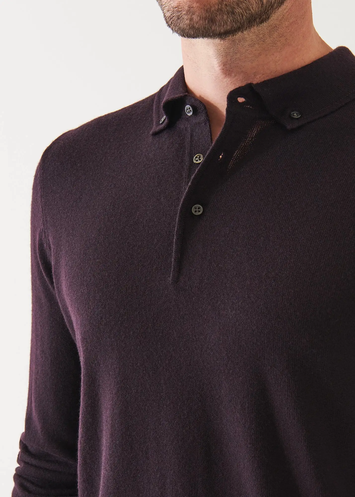 MERINO WOOL BUTTON DOWN POLO