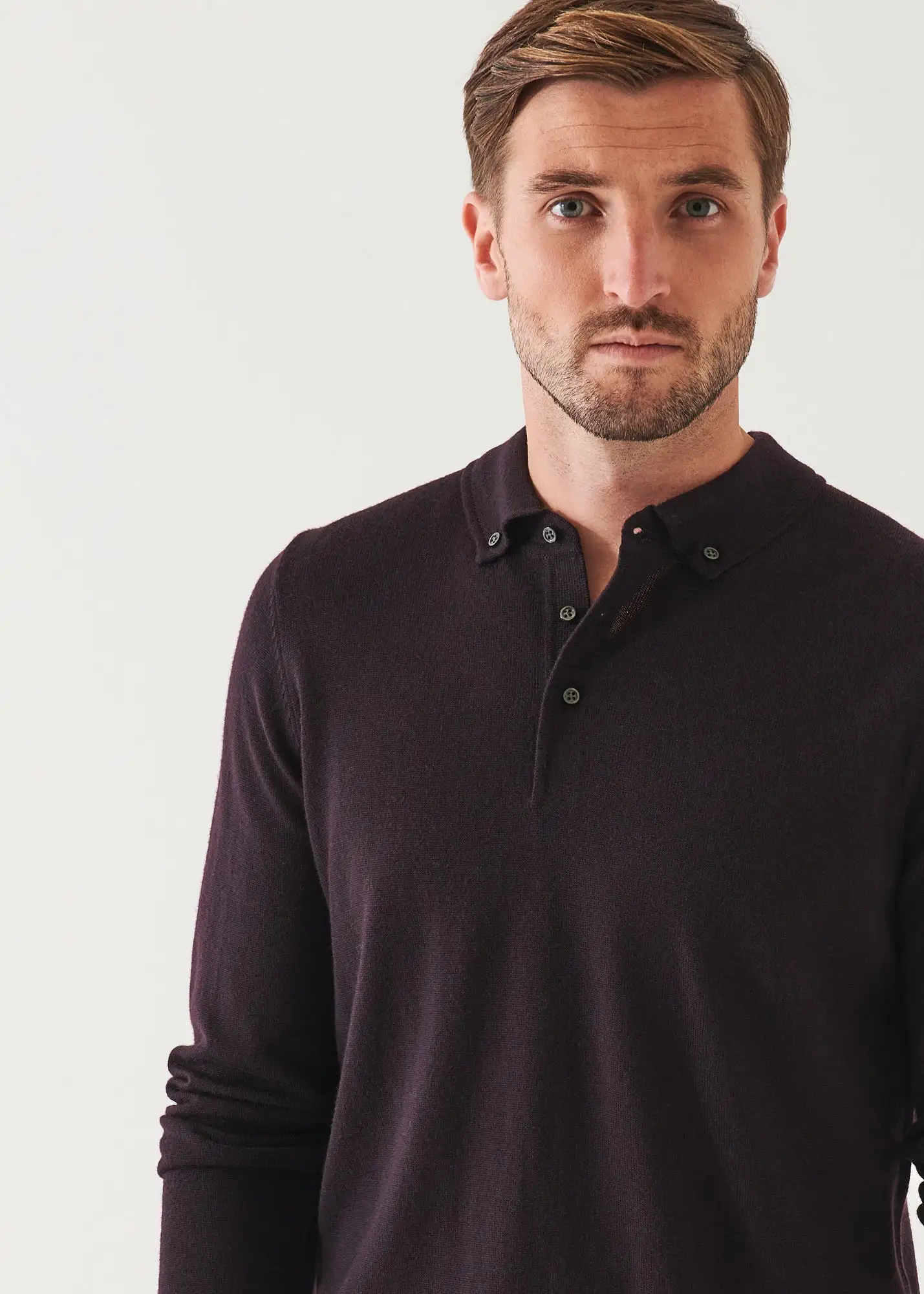 MERINO WOOL BUTTON DOWN POLO