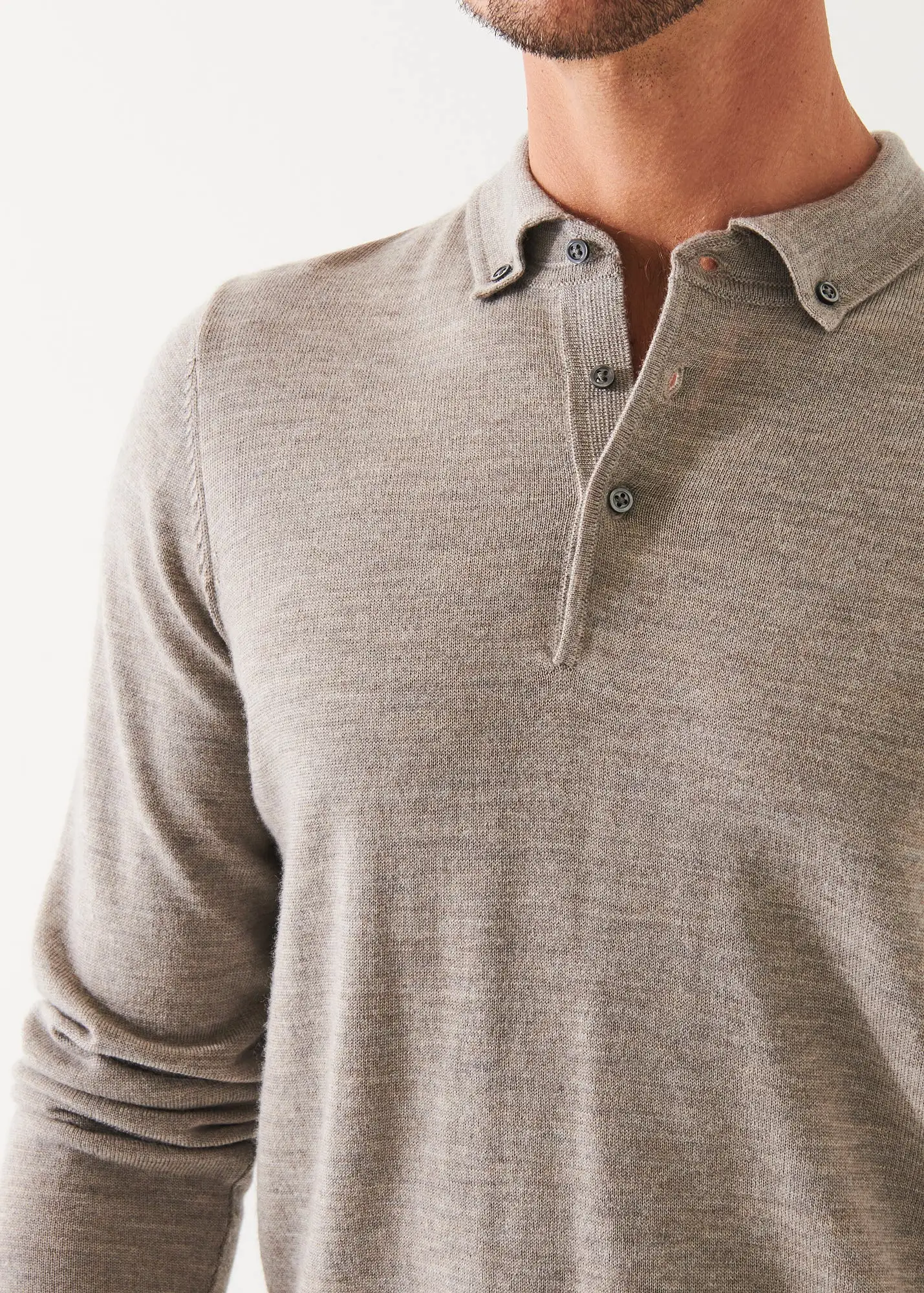 MERINO WOOL BUTTON DOWN POLO