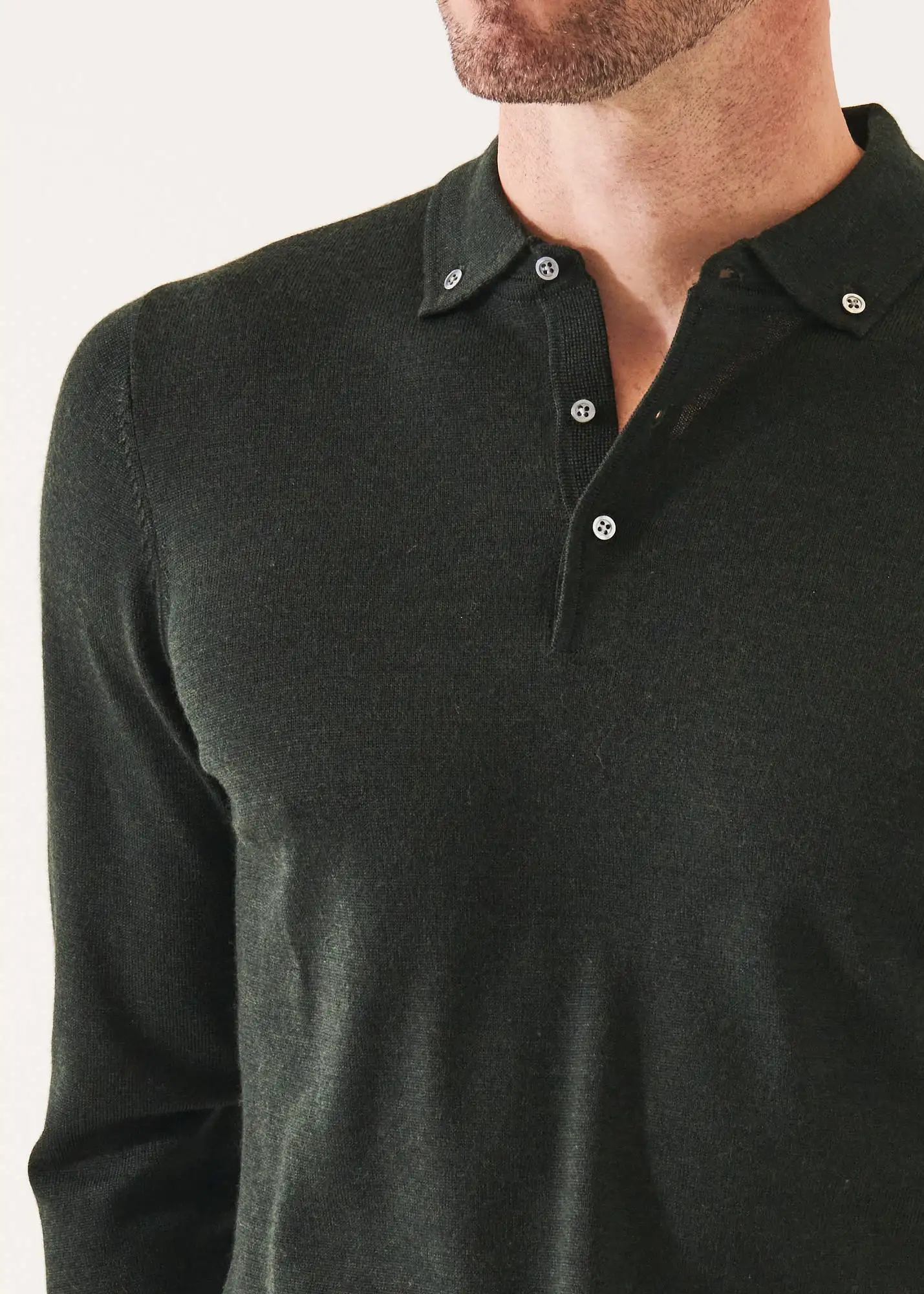 MERINO WOOL BUTTON DOWN POLO