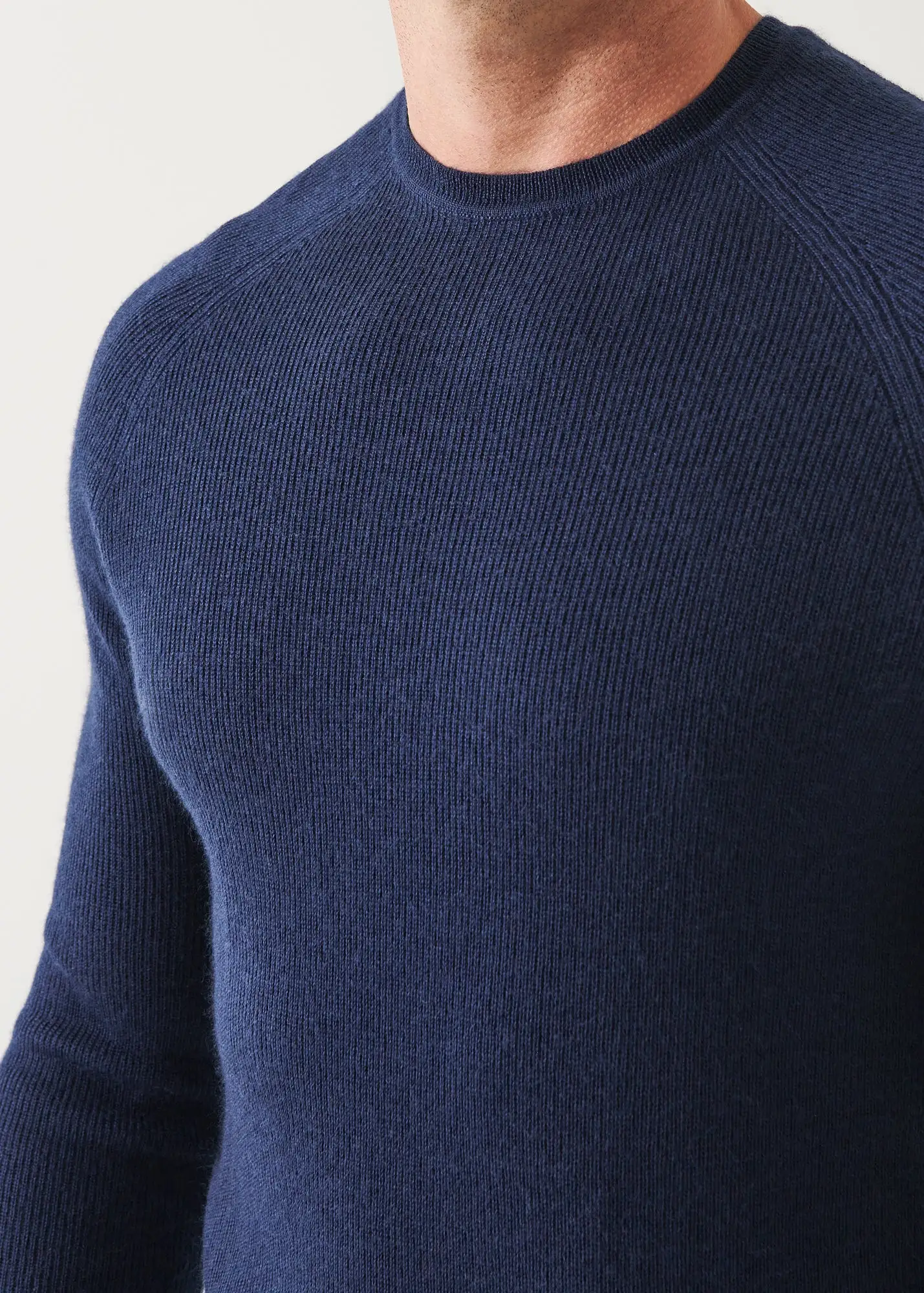 MERINO WOOL RIBBED CREWNECK