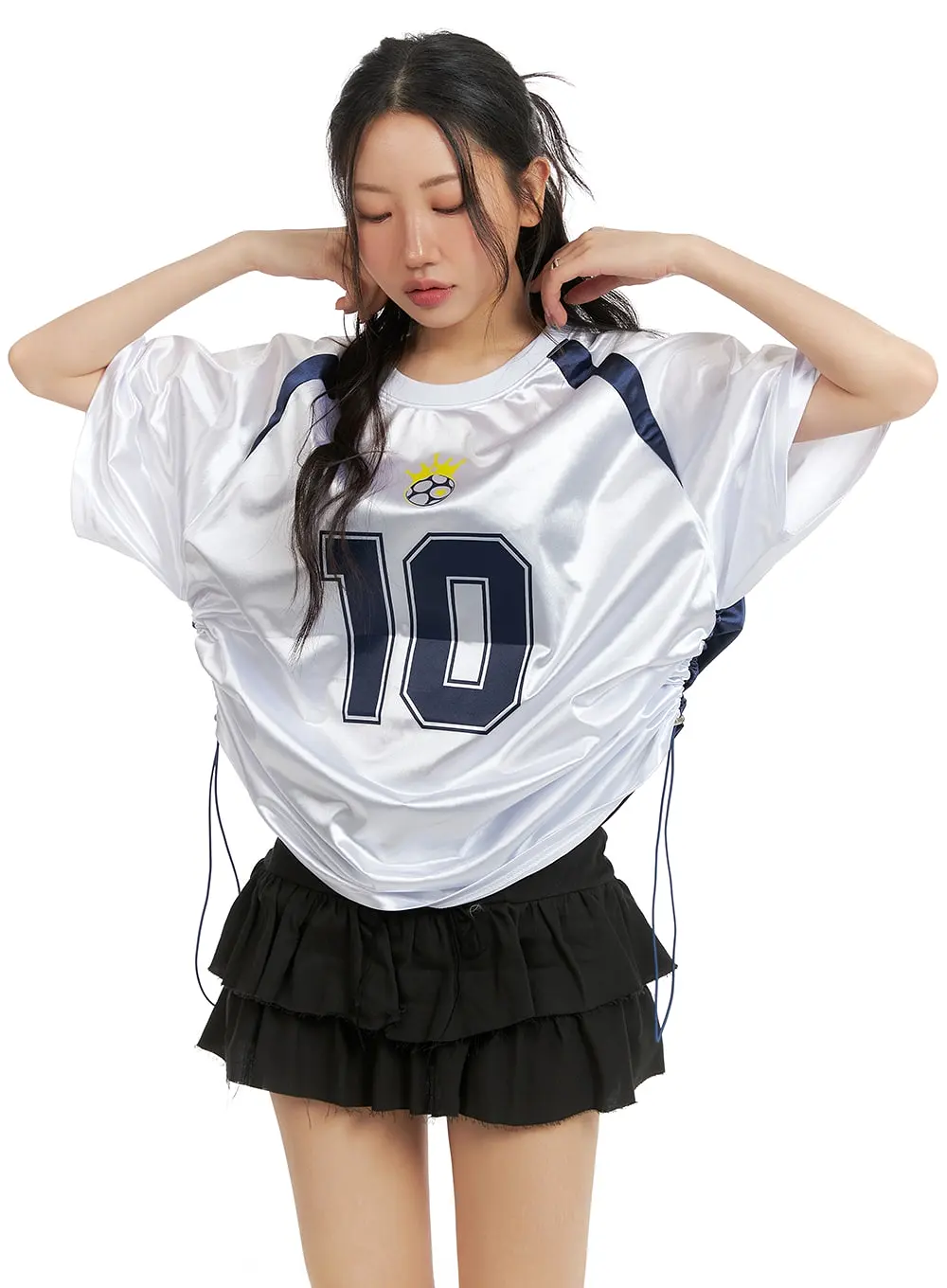 Metallic Oversized Football Jersey CM426