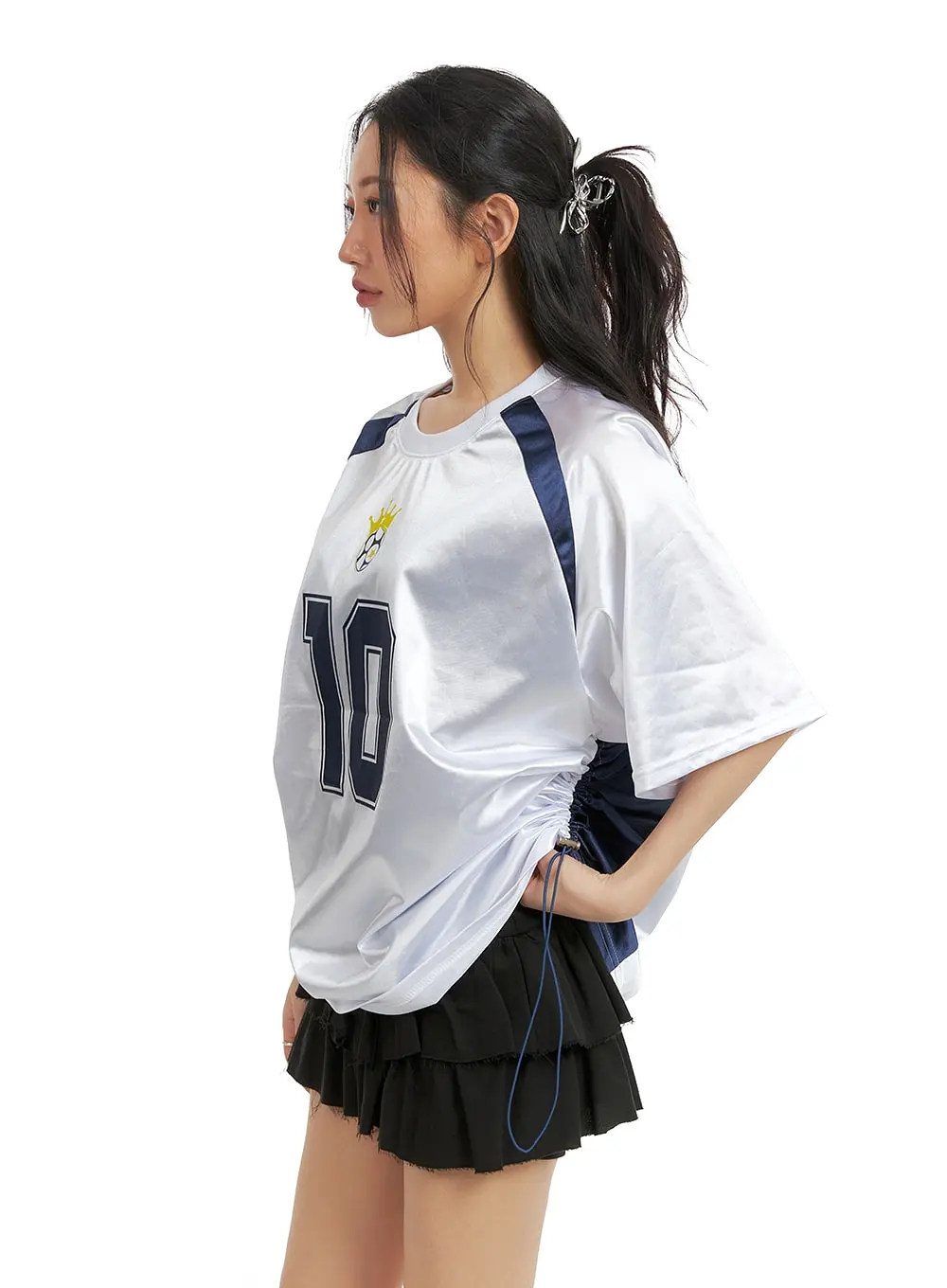 Metallic Oversized Football Jersey CM426