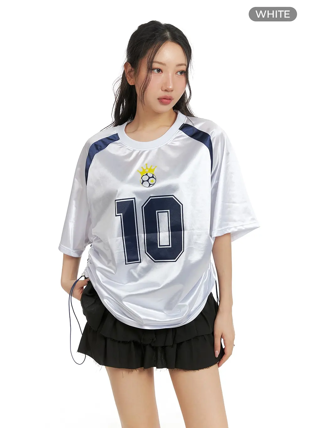 Metallic Oversized Football Jersey CM426