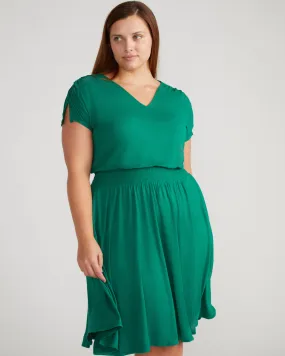 Minetta Liquid Jersey Dress - Lily Pad