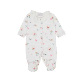 Monnalisa Teddy Bear Print Romper For Baby