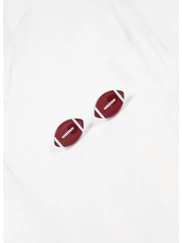 Montana Football Earring- BROWN