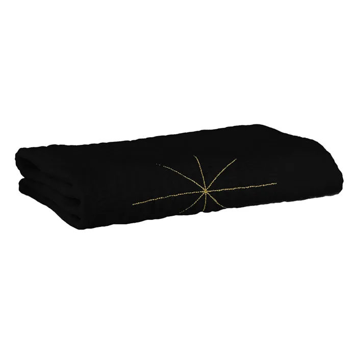 Moumout Paris Panpan Blanket With Embroidered Gold Stars