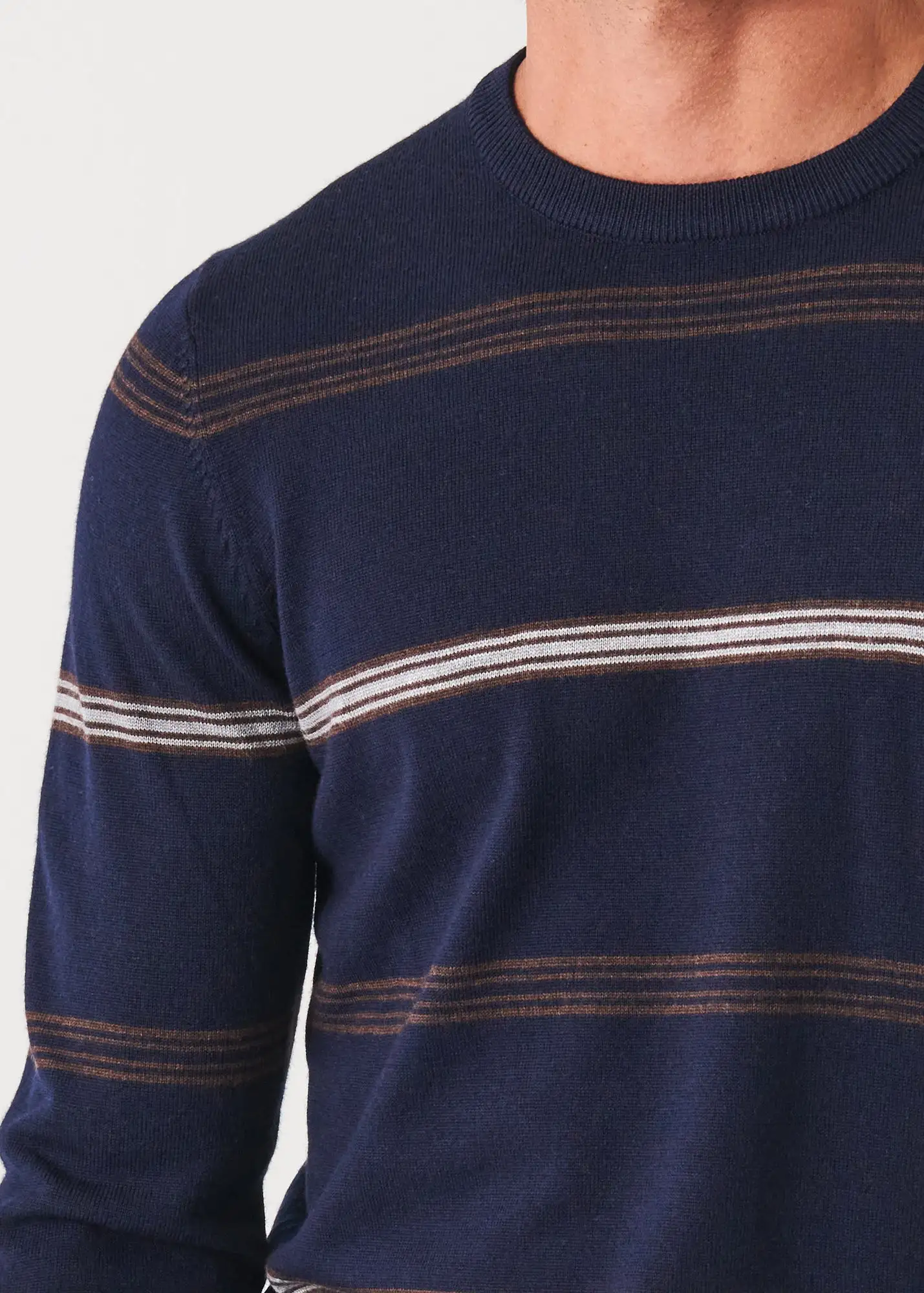 MULTI-STRIPE CREWNECK