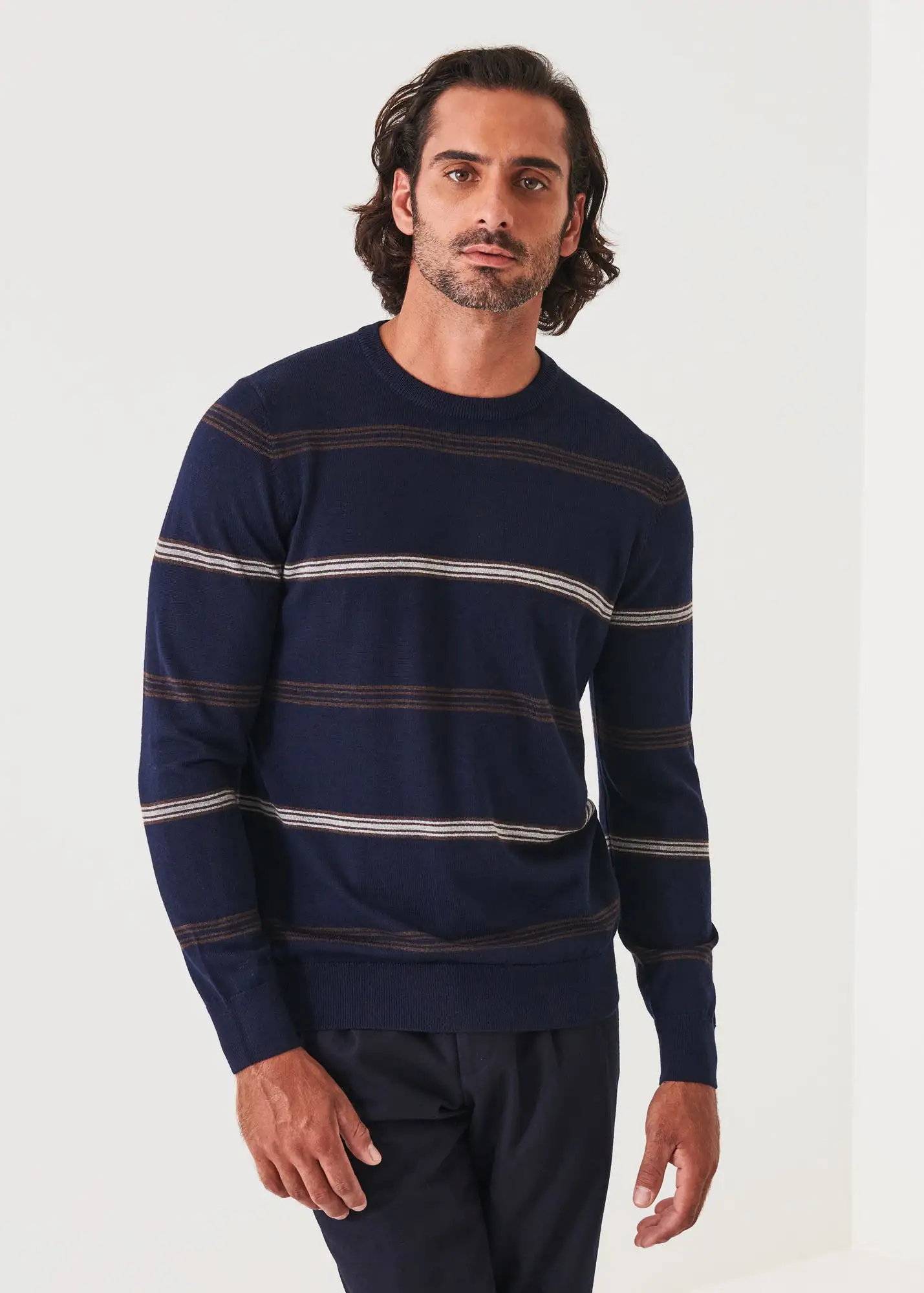 MULTI-STRIPE CREWNECK