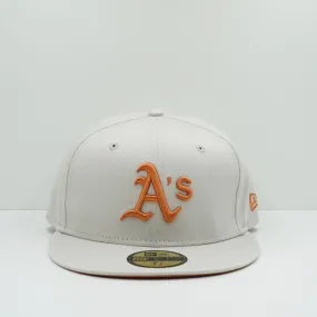 New Era Oakland A's Beige/Orange Fitted Cap