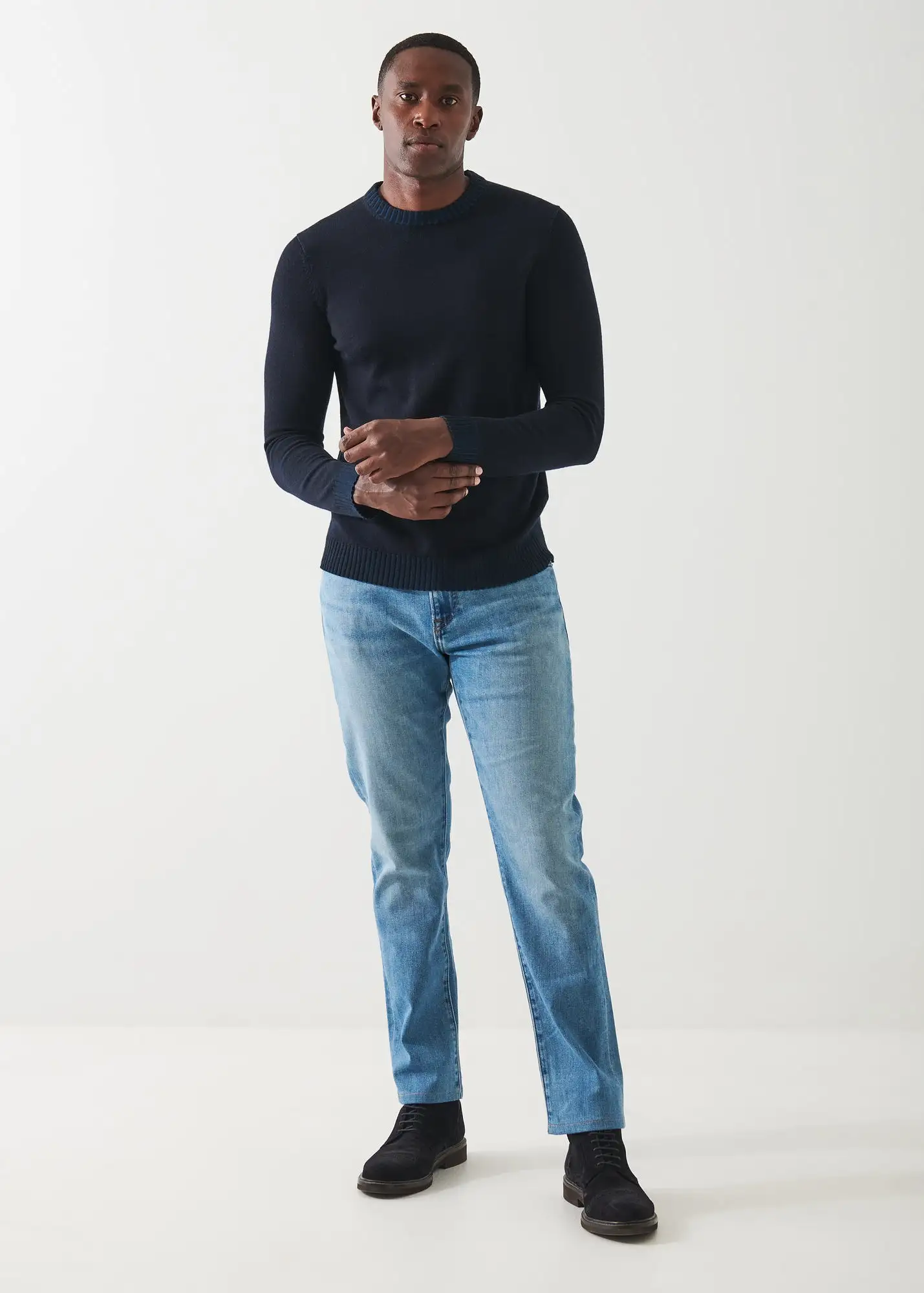 PLAITED MERINO WOOL CREWNECK