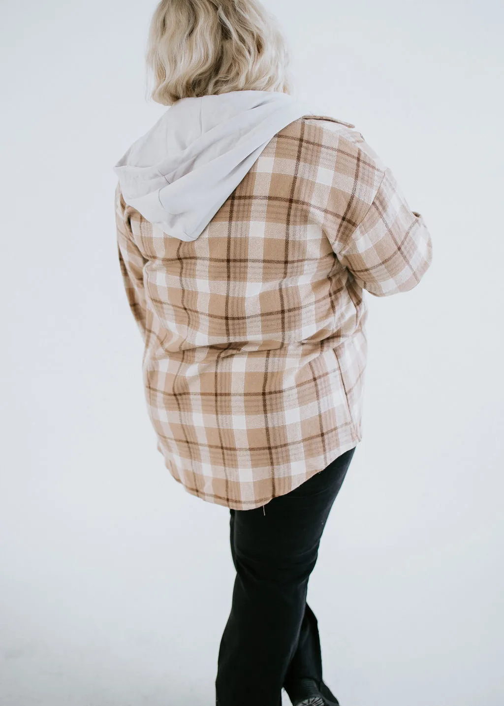 Play On Hoodie Plaid Top FINAL SALE