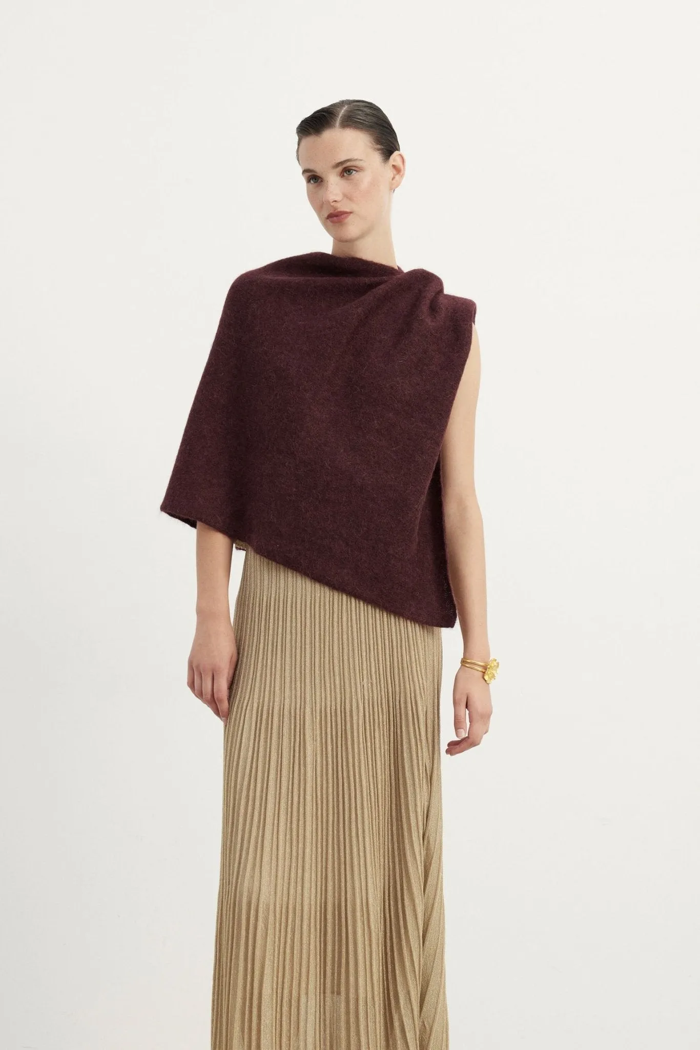 Poncho MOHAIR Chocolate