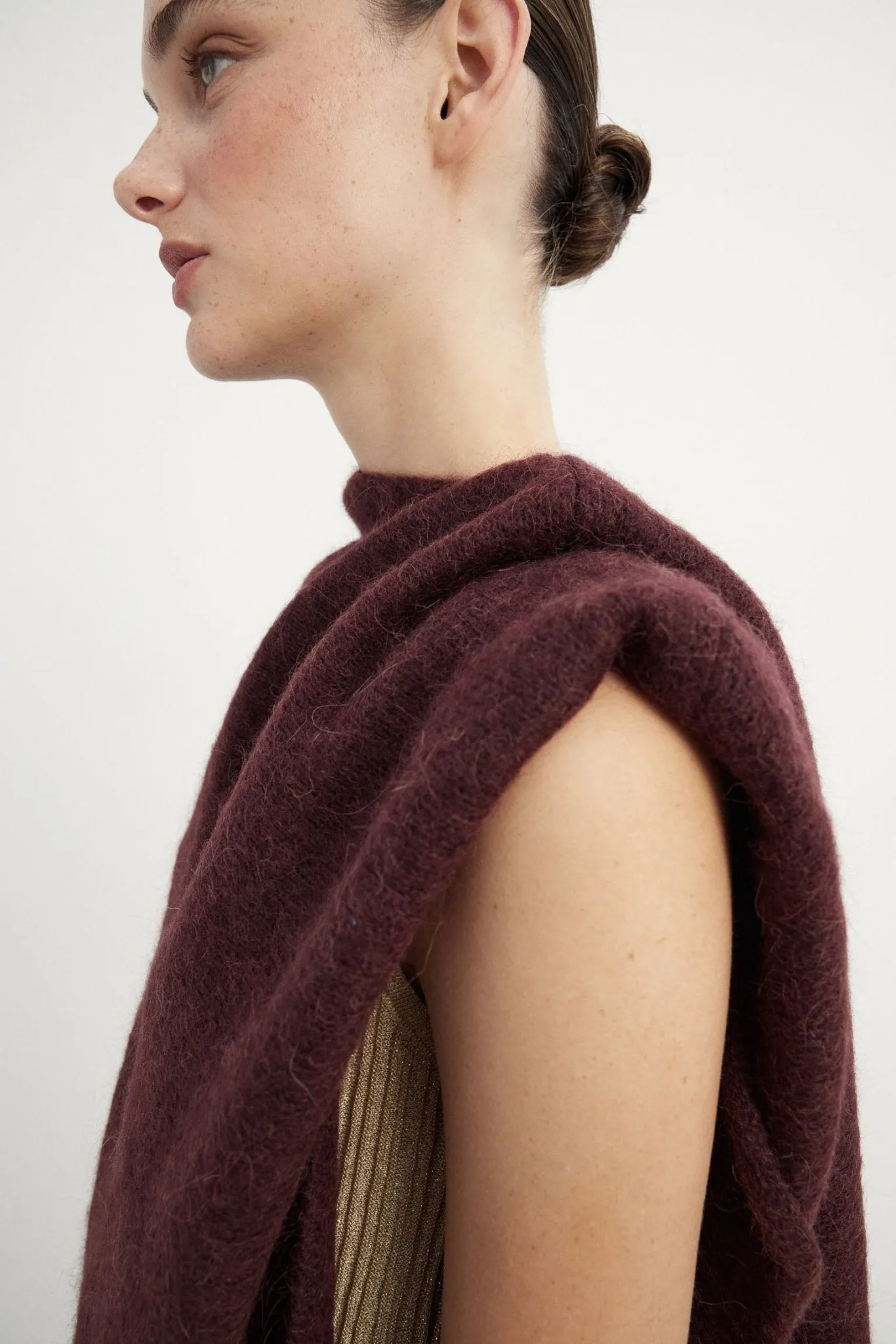 Poncho MOHAIR Chocolate