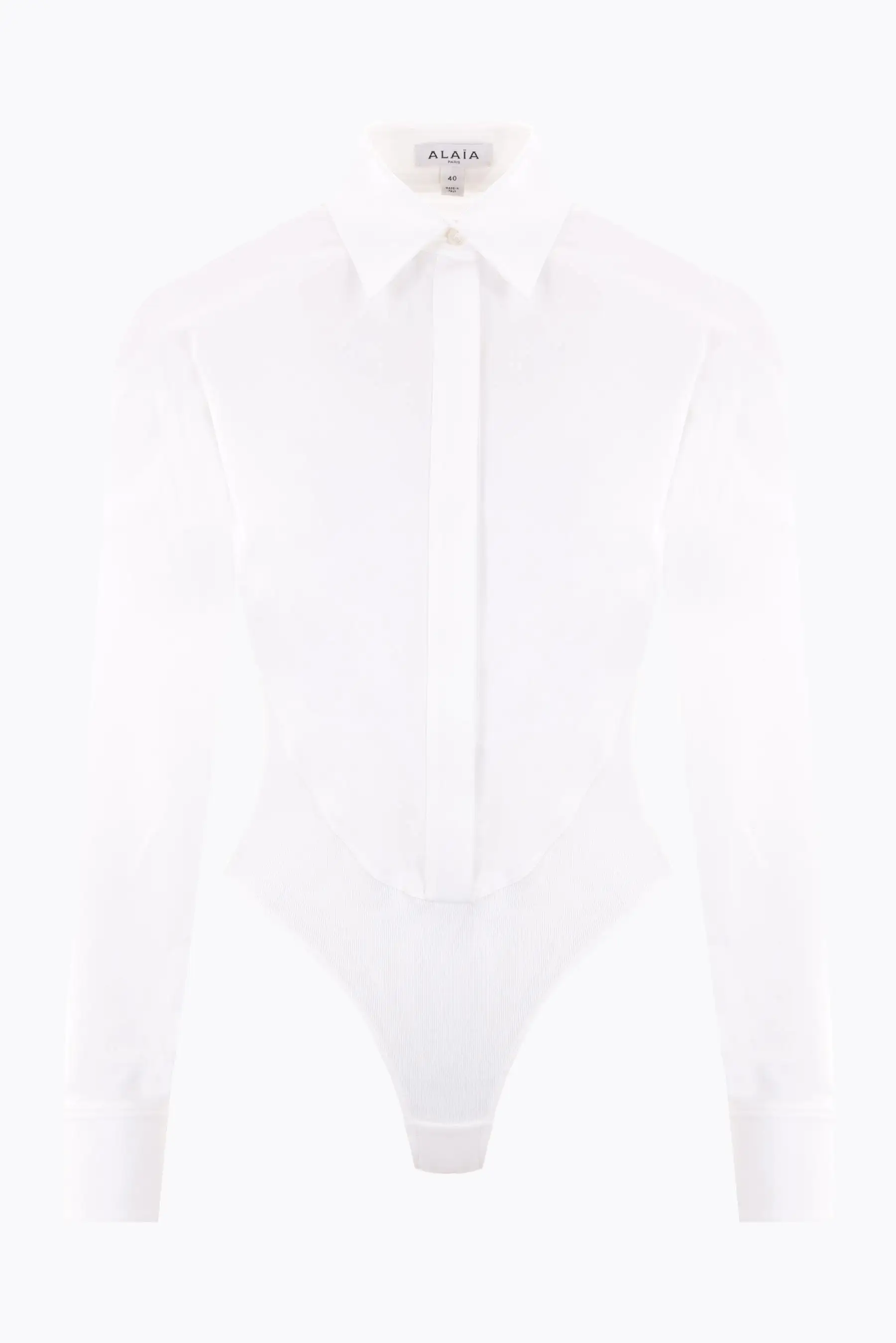 poplin and jersey body-shirt