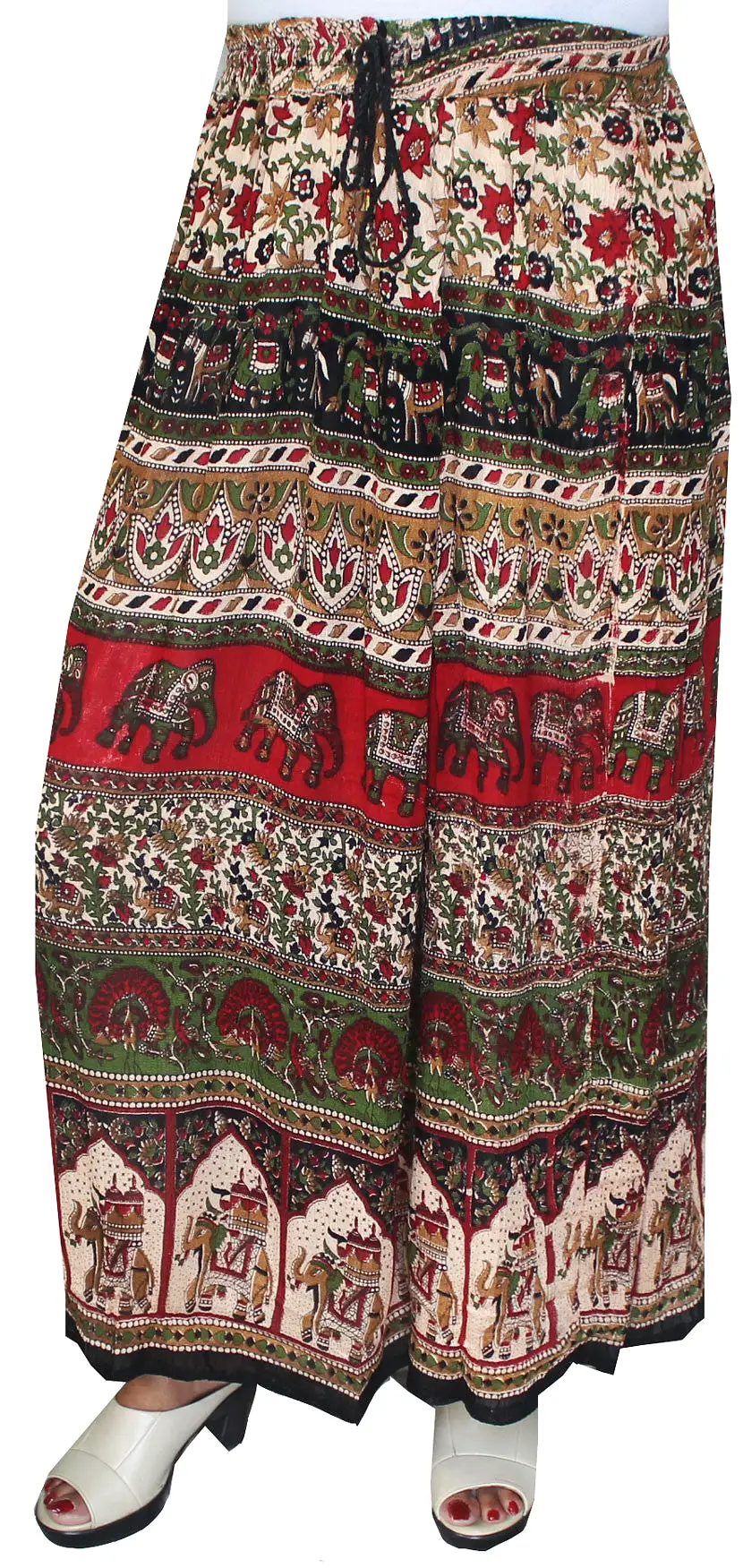 Printed Womens Summer Indian Long Skirts Ankle Length India Apparel